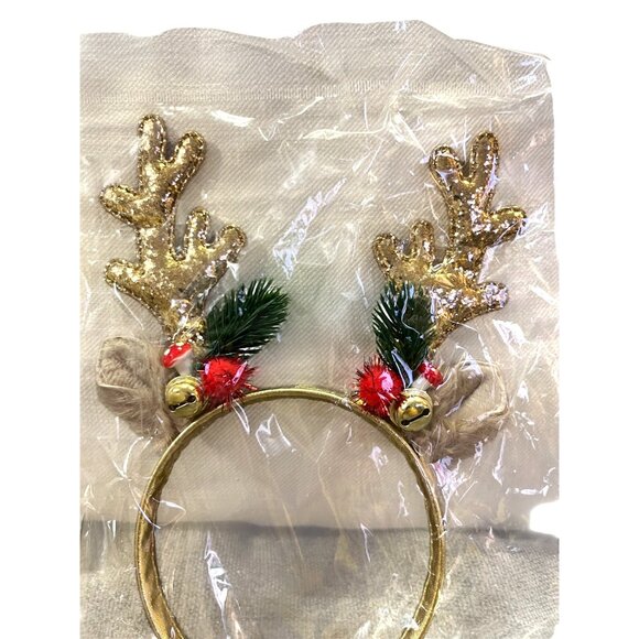 Festive Reindeer Antler Headband – NEW – Holiday Christmas Costume Accessory - Picture 4 of 8